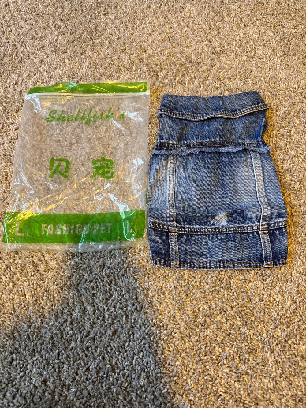 Fashion Pet Denim Dog Dress - Blue Size Large
